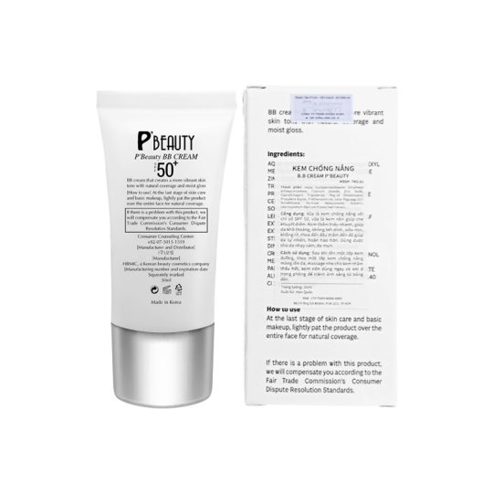 KEM CHỐNG NẮNG  B.B CREAM P'BEAUTY
